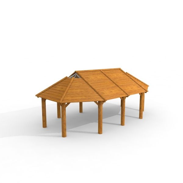 wooden grill shelter