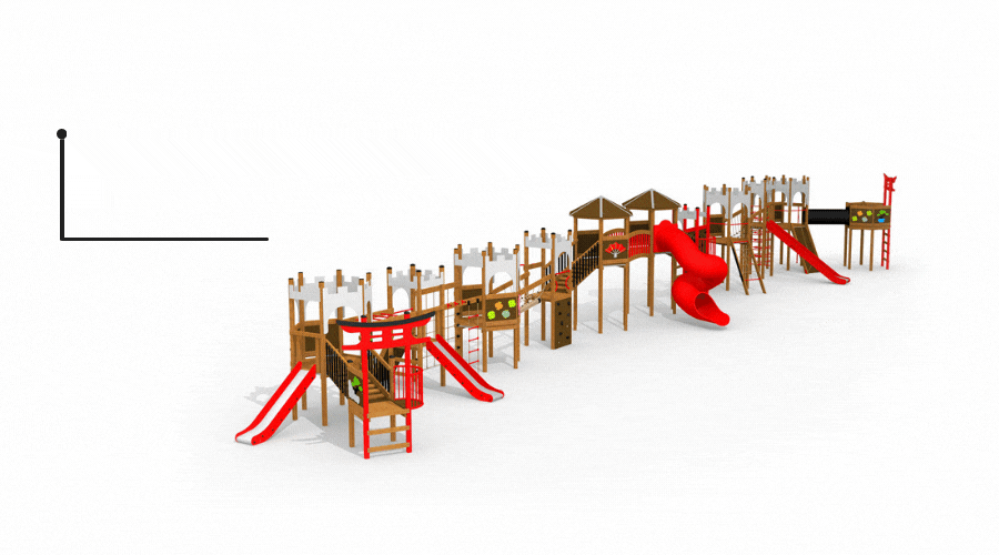 The great wall of China wooden playground by Lars Laj