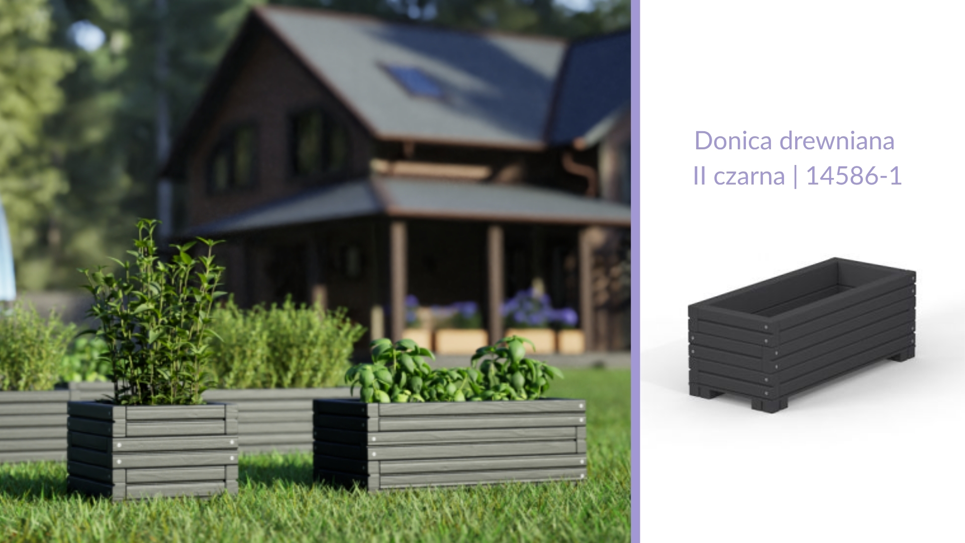 zaprojektuj z nami ogród lub strefę wypoczynku - czarne donice 