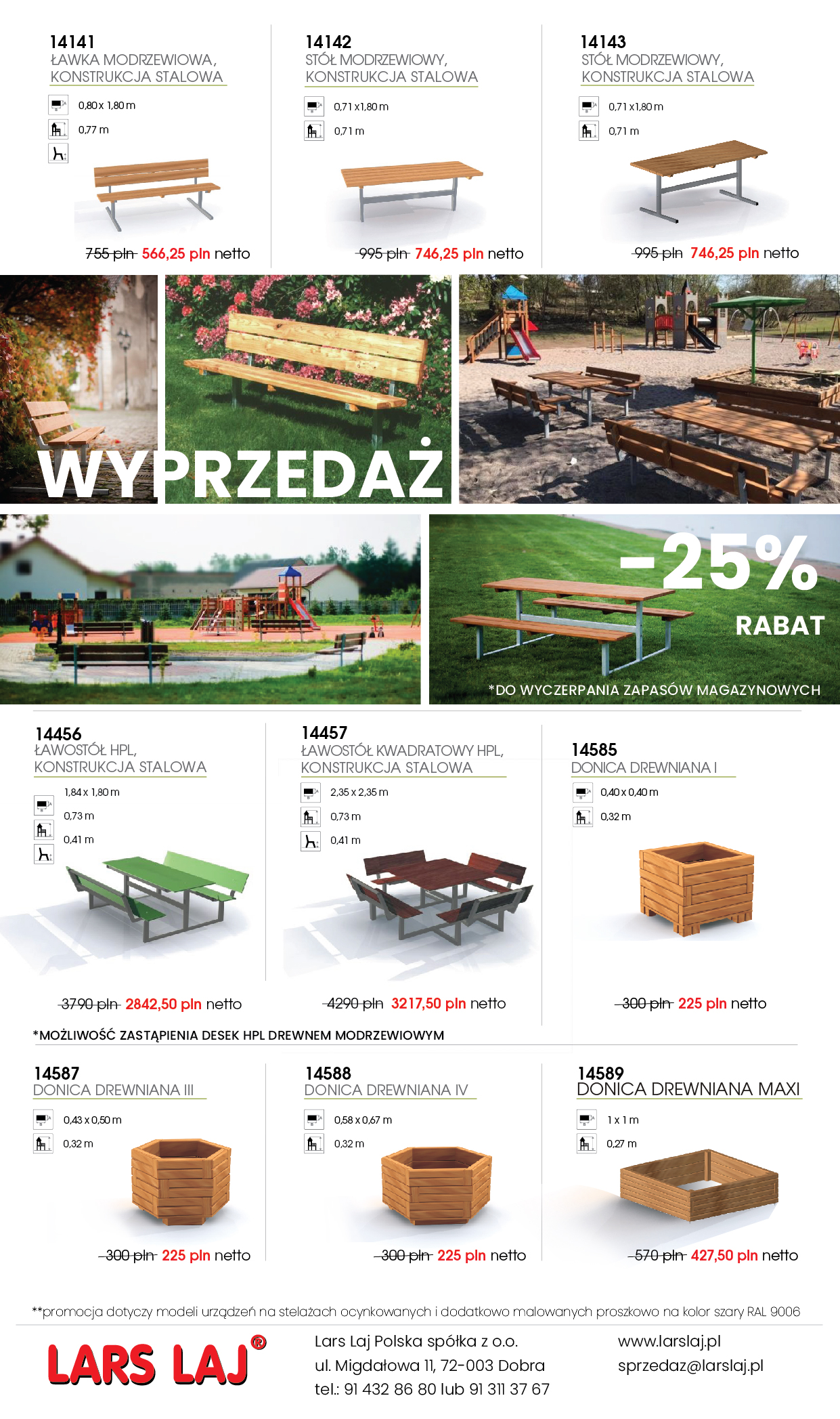 PROMOCJA -25% na ŁAWOSTOŁY Lars Laj 25% rabatu na ławostoły Lars Laj